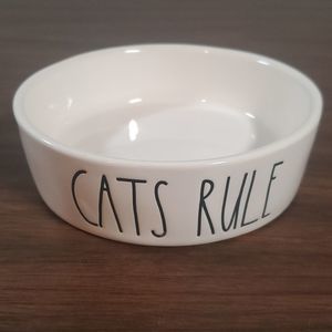 Rae Dunn Artisan Collection by Magenta Cats Rule Feline Bowl Kitty Kat Puss Meow